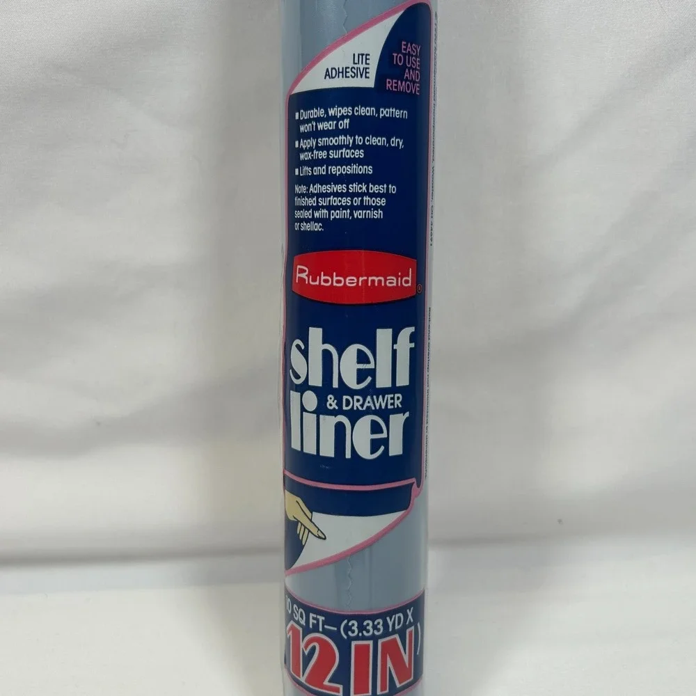 Vintage Rubbermaid Shelf Liner 1990 w/Back Adhesive 10ft x‎ 12